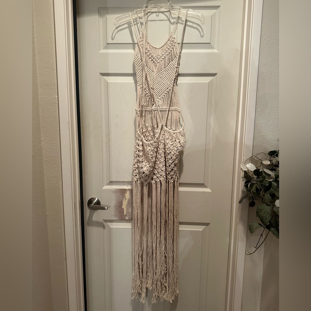 New Tulum Boho inspired bespoke macrame handmade dress/cover up